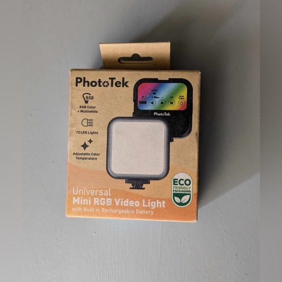 PhotoTeK Universal RGB Portable Rechargeable Video Light NEW - Picture 1 of 2